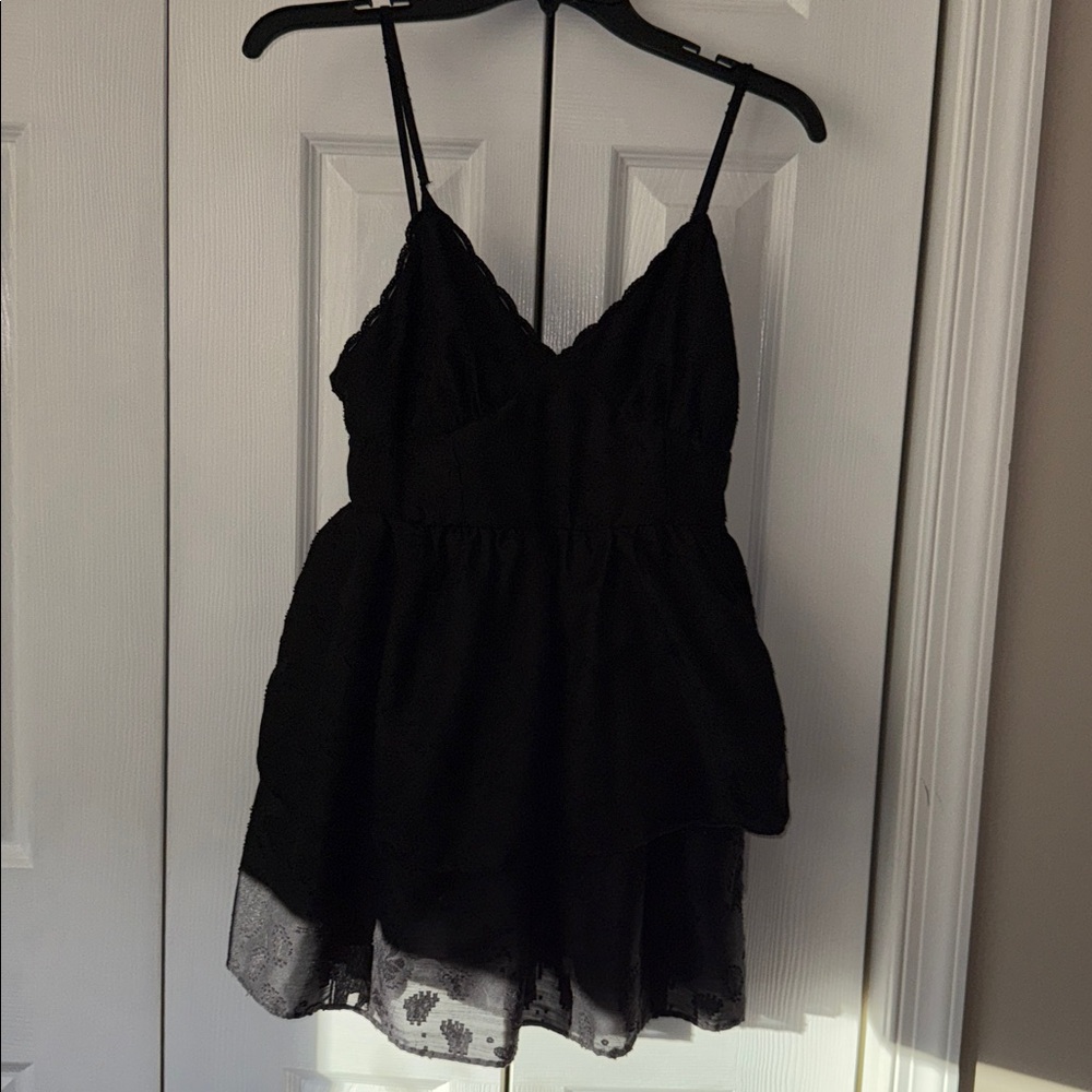 Black Dress, lined, adjustable straps, size small. Bundle to save